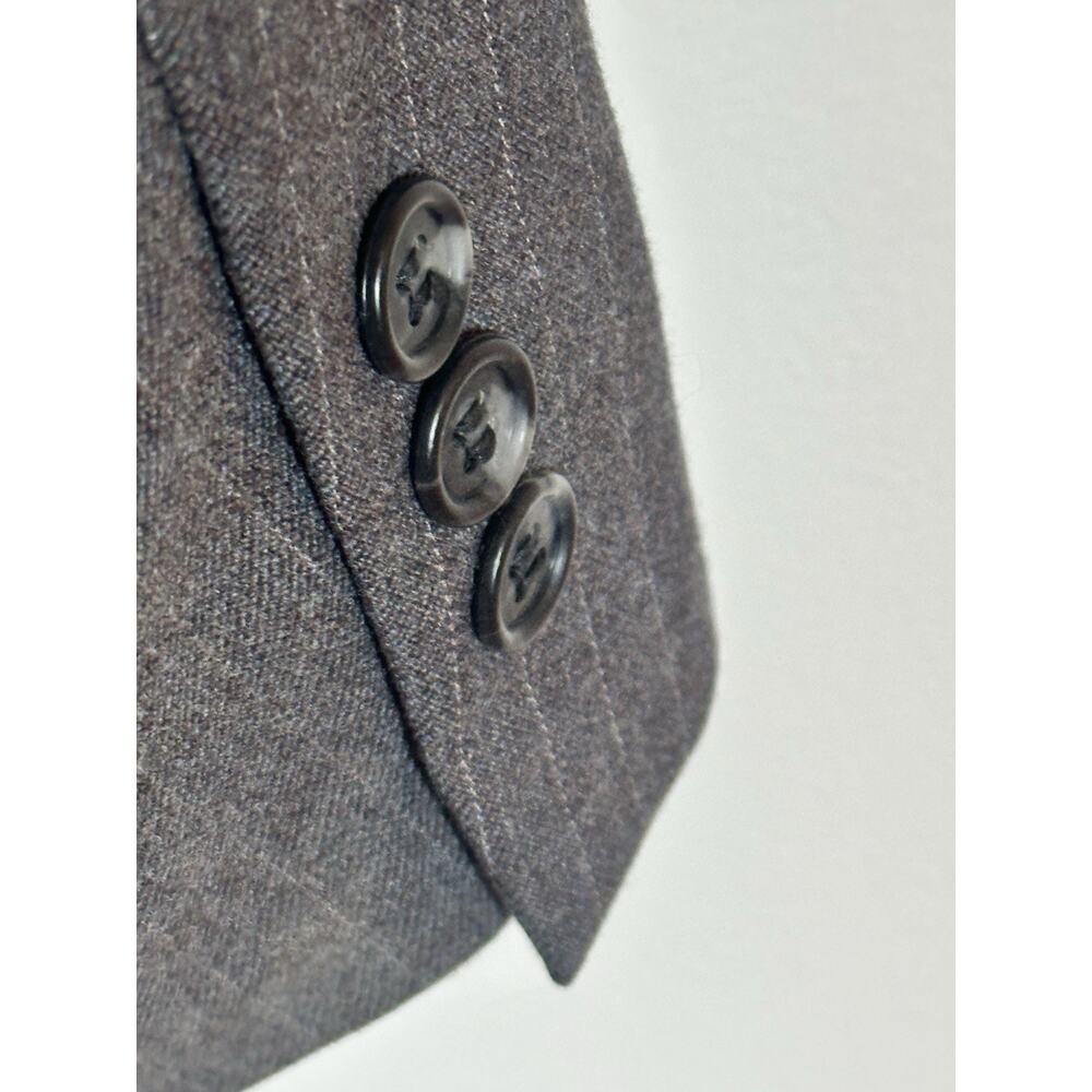Vintage Johnny Carson Pinstripe Suit 42R 36W Gray 2pc Made in USA 70s Retro
